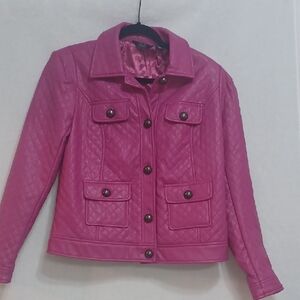 G by Giuliana Fuchsia Leather Jacket